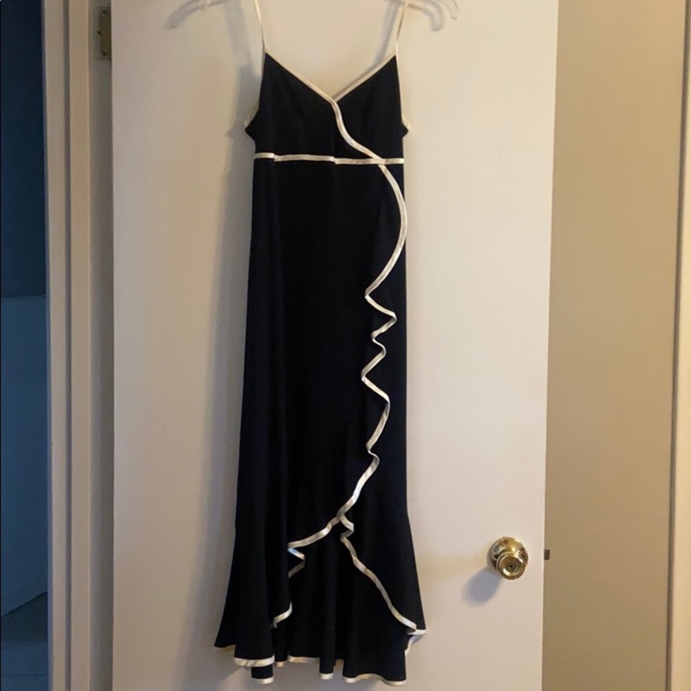 Black with white lining dress